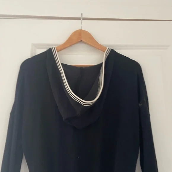 Anthropologie Daily Practice Ruched Knit Hooded Mini Dress Long Sleeves - Picture 7 of 10